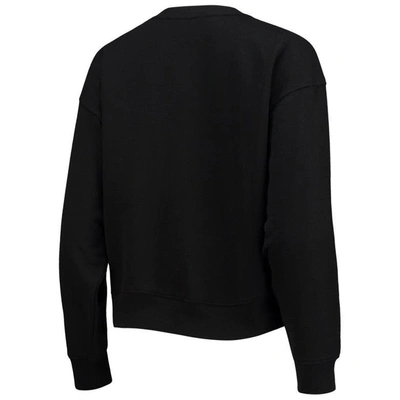 Dkny Sport Black Miami Marlins Carrie Pullover Sweatshirt In Black