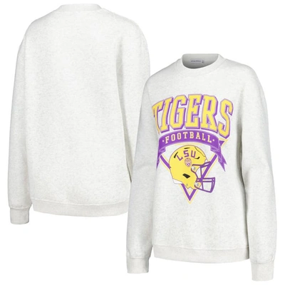 Shop Established & Co. Ash Lsu Tigers Logo Pullover Sweatshirt