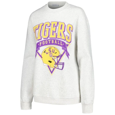 Shop Established & Co. Ash Lsu Tigers Logo Pullover Sweatshirt