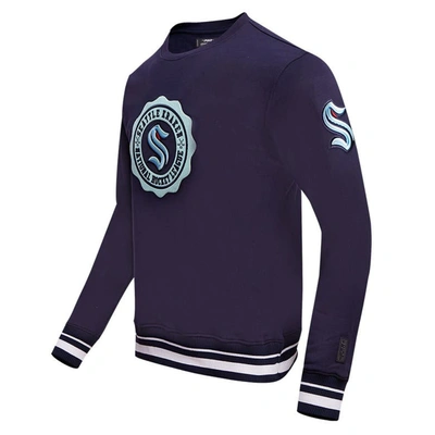 Shop Pro Standard Deep Sea Blue Seattle Kraken Crest Emblem Pullover Sweatshirt In Navy