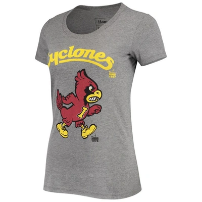 Shop Homefield Heathered Gray Iowa State Cyclones Vintage Marching Tri-blend T-shirt In Heather Gray