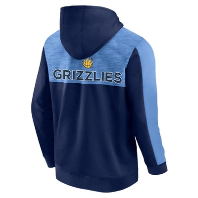 Shop Fanatics Branded Navy Memphis Grizzlies Rainbow Shot Full-zip Hoodie