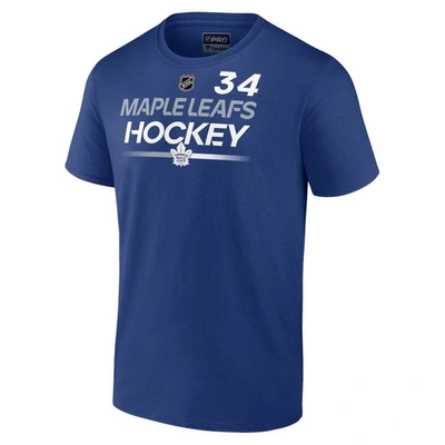 Fanatics Branded Auston Matthews Blue Toronto Maple Leafs Authentic Pro Prime Name & Number T-shirt In Blue