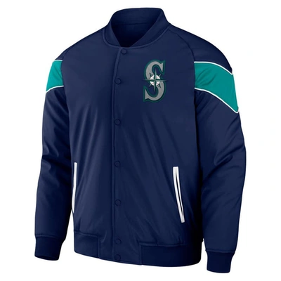 Shop Darius Rucker Collection By Fanatics Navy Seattle Mariners Baseball Raglan Full-snap Jacket