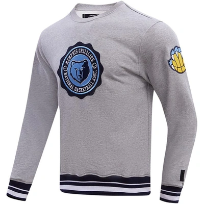 Shop Pro Standard Heather Gray Memphis Grizzlies Crest Emblem Pullover Sweatshirt