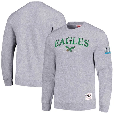 Shop Mitchell & Ness Gray Philadelphia Eagles Rings 2.0 Pullover Sweatshirt