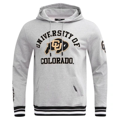 Shop Pro Standard Gray Colorado Buffaloes Classic Stacked Logo Pullover Hoodie