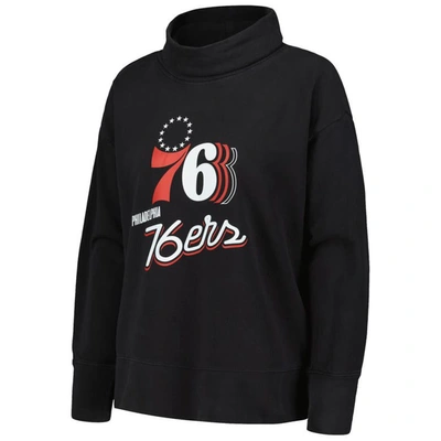 Shop Levelwear Black Philadelphia 76ers Sunset Pullover Sweatshirt