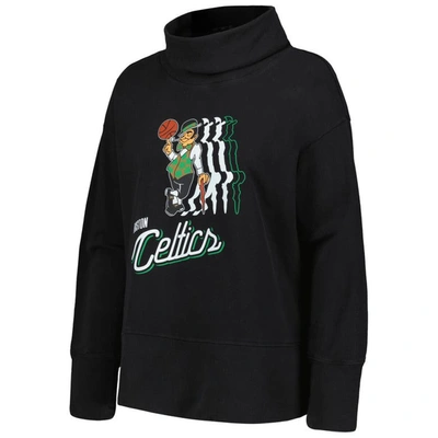 Shop Levelwear Black Boston Celtics Sunset Pullover Sweatshirt