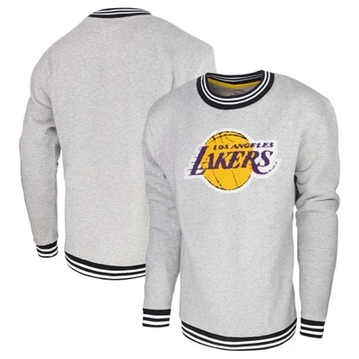 Shop Stadium Essentials Heather Gray Los Angeles Lakers Club Level Pullover Sweatshirt