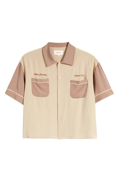 Shop Checks Nature's Cure Short Sleeve Work Shirt In Mocha