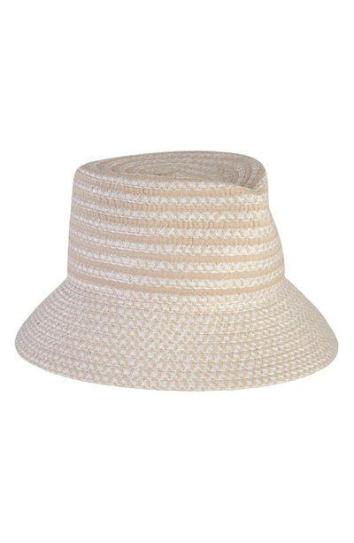 Shop Eric Javits Birdie Bucket Hat In Cream Mix