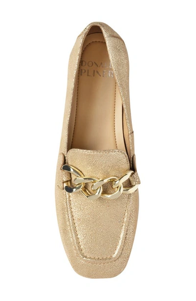 Shop Donald Pliner Bethany Chain Loafer In Pale Gold