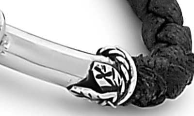 Samuel B. Leather Bar Bracelet In Black