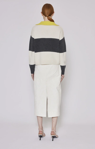 Shop Arch4 Elizabeth Sweater In Ivory/charcoal