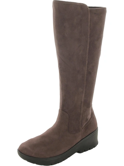 Shop Bzees Brandy Womens Tall Pull On Knee-high Boots In Brown