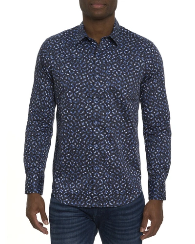 Shop Robert Graham Clifton Woven Classic Fit Shirt In Blue