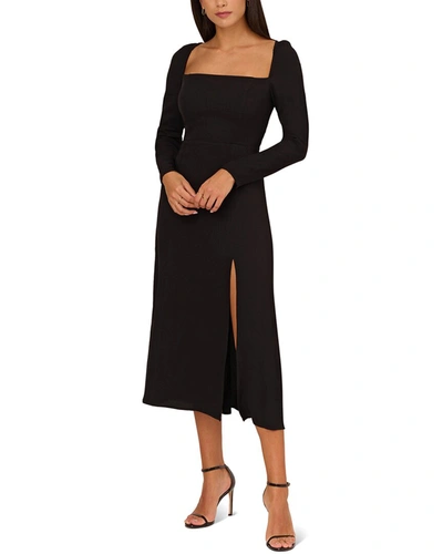 Shop Adrianna Papell Midi Dress In Black