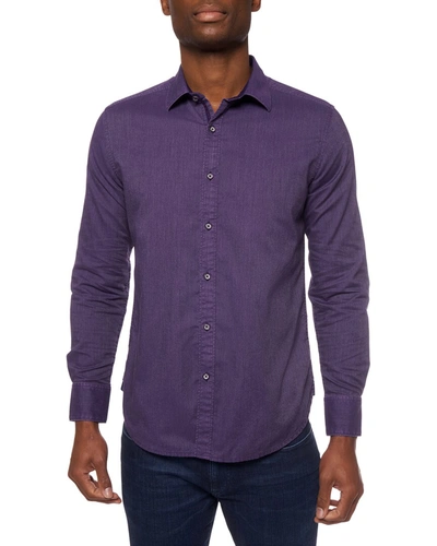 Shop Robert Graham Serpens Woven Shirt In Purple