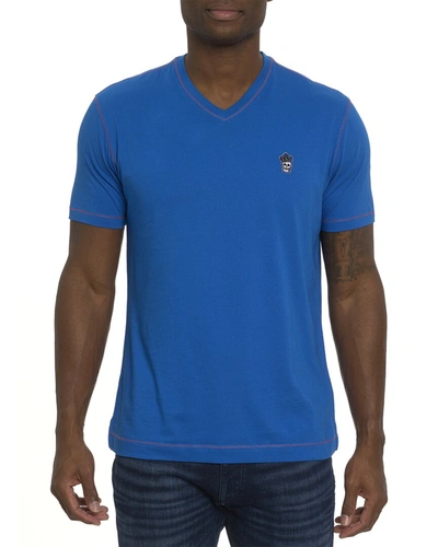 Shop Robert Graham Damien Knit T-shirt In Blue
