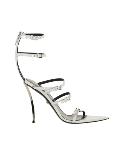 Shop Versace Pin-point Pumps In White