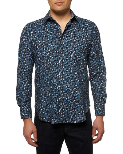 Shop Robert Graham Stargazer Woven Shirt In Blue