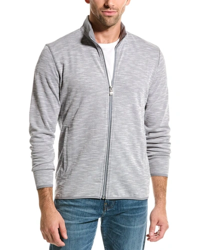 Shop Robert Graham Classic Fit Kobra Full-zip Sweater In Grey