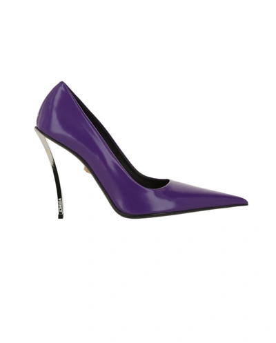 Shop Versace Pin-point Pumps In Multi