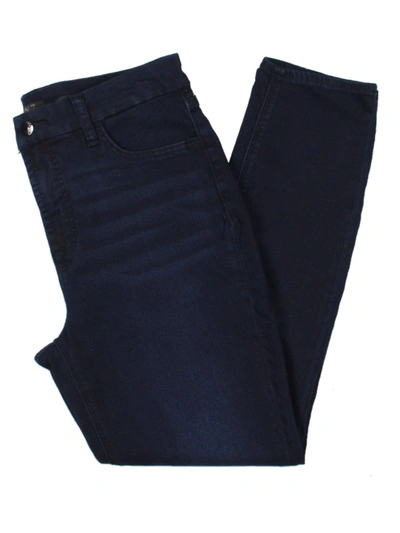 Shop Jen7 Womens Skinny Mid-rise Ankle Jeans In Blue