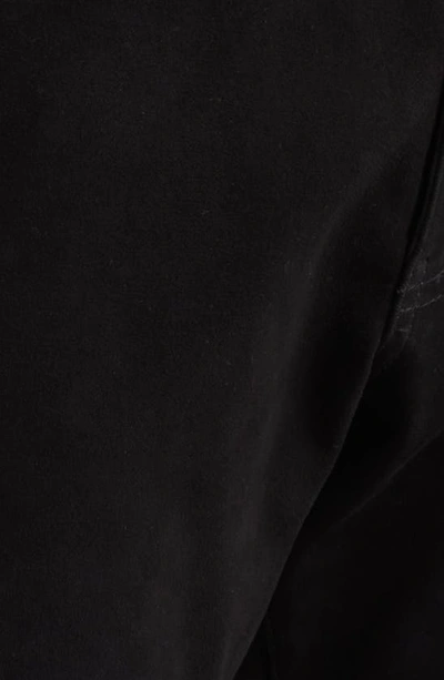 Shop Undercover Zip Detail Lambskin Suede Pants In Black