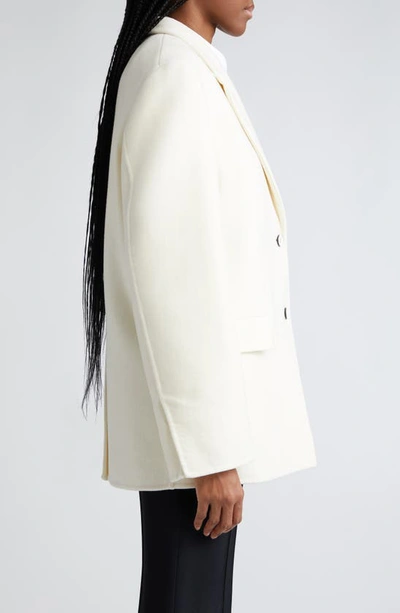 Shop Jil Sander Virgin Wool Blazer In Chalk