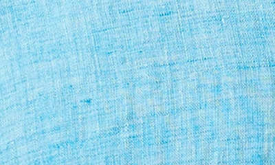 Rodd & Gunn Ellerslie Short Sleeve Linen Button-up Shirt In Cyan