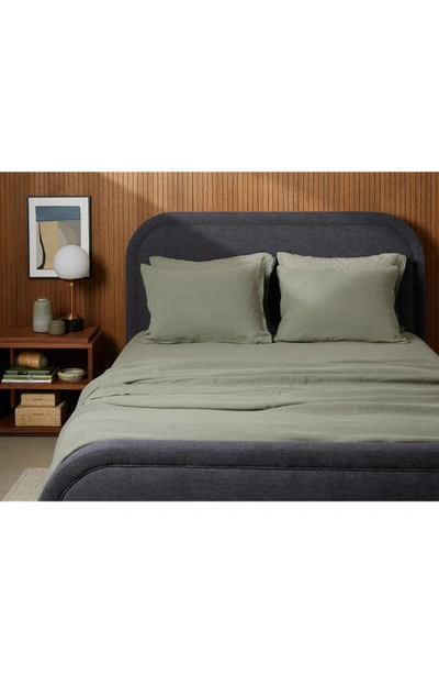 Parachute Linen Fitted Sheet In Moss