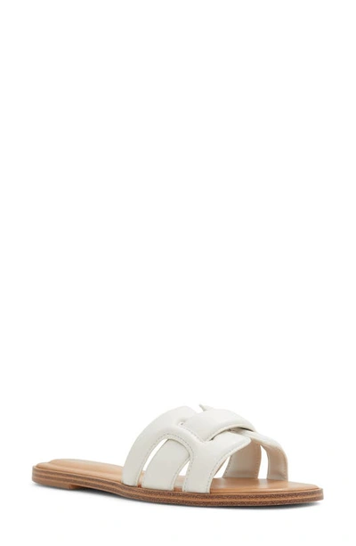Shop Aldo Elenaa Slide Sandal In White/ Bone