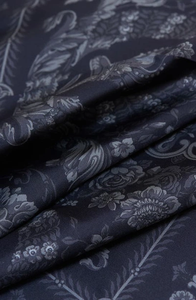 Shop Versace Barocco Print Silk Square Scarf In Black