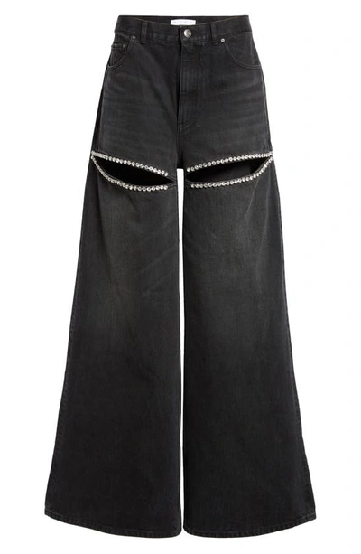 Area Jeans In Black Denim In Blue