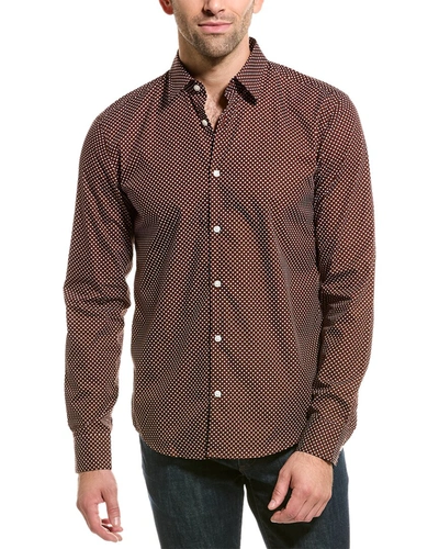 Shop Hugo Boss Slim Fit Shirt In Brown
