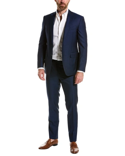 Shop Canali 2pc Wool & Mohair-blend Suit In Blue