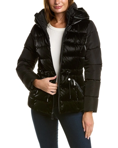 Shop Laundry By Shelli Segal Quilted Drawstring Jacket In Black