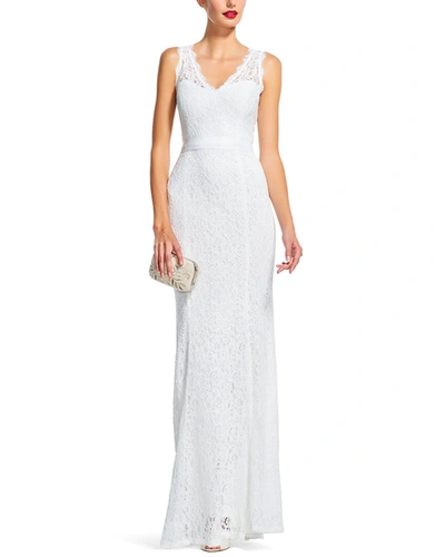 Shop Adrianna Papell Gown In Beige