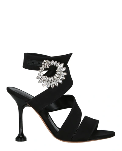 Shop Alexandre Birman Antonia Crystal Sandals In Black
