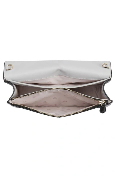 Kate Spade Knott Pebbled Leather Flap Crossbody Bag In Black