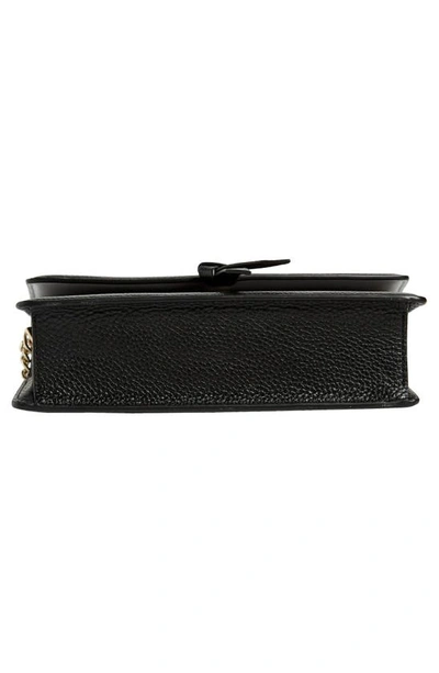 Kate Spade Knott Pebbled Leather Flap Crossbody Bag In Black