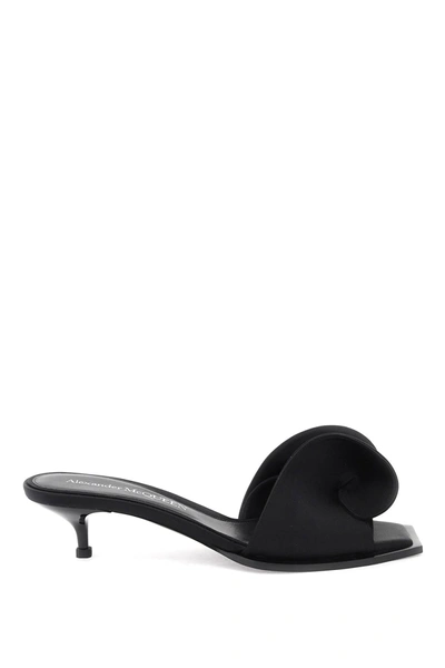 Shop Alexander Mcqueen Mules With Silk Detail Women In Black