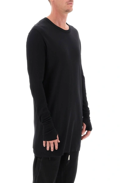 Shop Boris Bidjan Saberi Long Sleeve Cotton Rib T-shirt Men In Black