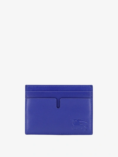 Shop Burberry Man Card Holder Man Blue Wallets