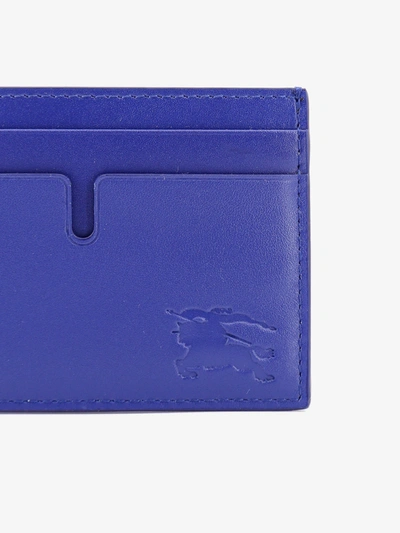 Shop Burberry Man Card Holder Man Blue Wallets