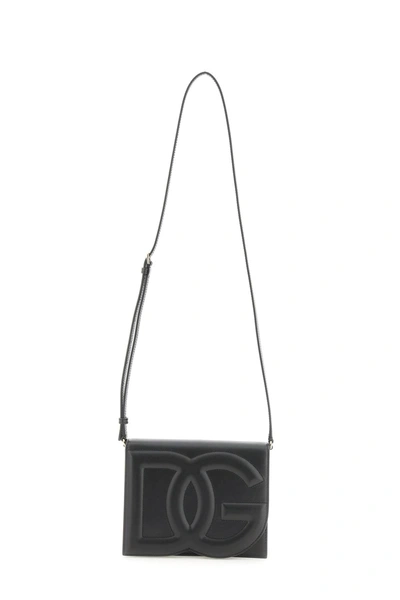 Shop Dolce & Gabbana Leather Crossbody Bag Women In Black