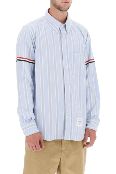 Shop Thom Browne Striped Oxford Button-down Shirt Men In Multicolor