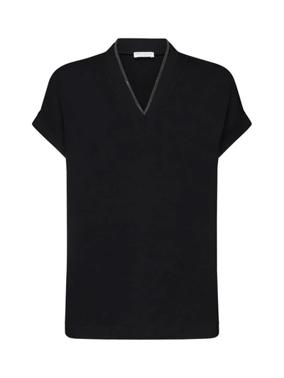 Shop Brunello Cucinelli T-shirts And Polos In Black